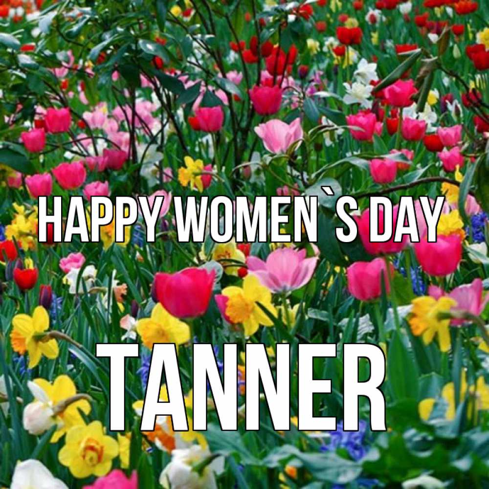 Greetings card с именем, Tanner happy women`s day с международным женским днем поздравления для женщины Greetings with text for free download 